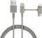 Smartish USB-C/Lightning Cable for iPhone 15/14 - Crown Joule - 6 Foot Universal Fast Fabric Wrapped Charging Cable w/Micro-USB - Apple MFi Certif...