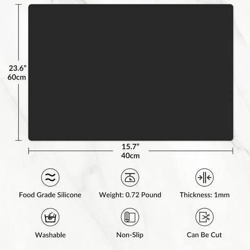 Silicone Mats for Kitchen Counter, Large Silicone Multipurpose Table Mat, Silicone Pad Desk Work Mat, Nonstick Nonskid Countertop Protector, Place...