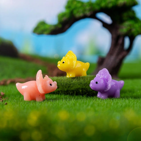 12 Pcs Mini Resin Dinosaur Figures Small Dinosaur Tiny Dinosaur for Mini Garden Micro Landscape Aquarium Home Decoration Dinosaur Party Favors (Re...