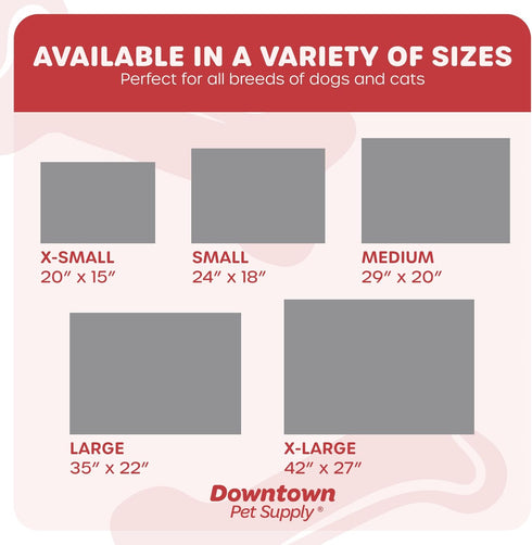 Downtown Pet Supply - Dog Crate Mat - Comfort Dog Bed or Cat Bed - Soft Fleece Nap Mat - Easy Maintenance, Machine Washable Dog Bed - Charcoal/Sil...