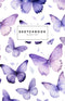 Sketchbook small: 100 page | 5.5"x8.5" | Pastel purple butterfly watercolor cover | Blank page | For drawing and doodling...
