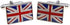 Mens Executive Cufflinks European Traveler Union Jack British Red White Blue Uk Flag Cuff Links...