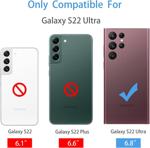 ZZXX for Samsung Galaxy S22 Ultra Case Wallet with Card Slot Premium Soft PU Leather Zipper Flip Folio with Wrist Strap Kickstand Protective Cover...