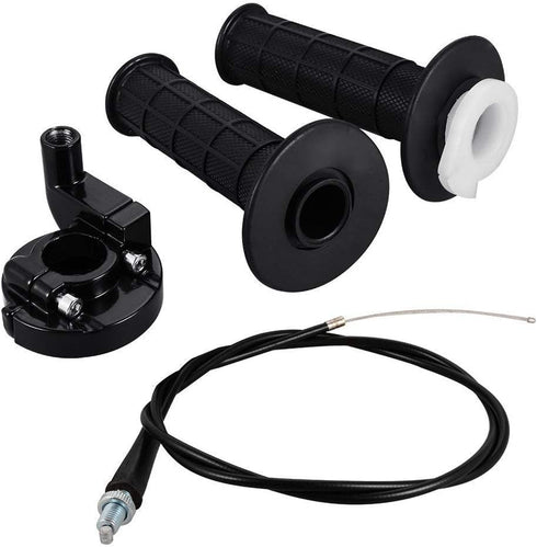 Throttle Handle Grips and Grip Cable for Mini Baja Mb165 Mb200 5.5 6.5hp 196 200cc Doodlebug Bike 50 inch...