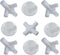 9pcs White Tent Replacement Spare Parts 3x3m Gazebo,Gazebo Awning Tent Feet Corner Center Connector,for 25/19mm Tent Connectors...