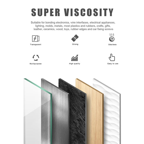 Plastic Glue, 60g Super Glue for Plastic, Plastic to Plastic Glue for Bonding Plastic and Other Materials, Super Instant Glue for Plastic, Acrylic...