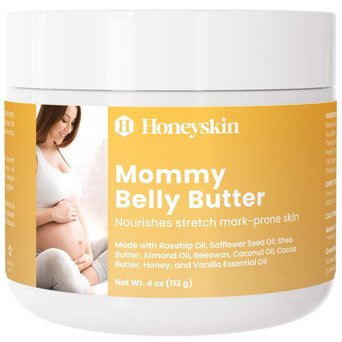 Honeyskin Belly Butter for Pregnant Women - Skin Repair & Deep Stretch Mark Removal - Massage Cream Hydro Boost Moisturizer with Shea Butter Oil -...
