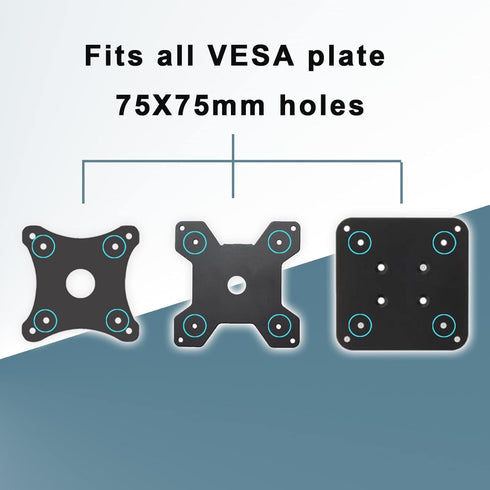 Universal Monitor VESA Mount Adapter for Non-VESA 13-27 inch Computer Monitors Tablets iPad VESA Mounting Arm Stand Bracket Kit 75X75mm…...