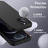 JETech Silicone Case for iPhone 12 Pro Max 6.7-Inch, Silky-Soft Touch Full-Body Protective Phone Case, Shockproof Cover with Microfiber Lining (Bl...