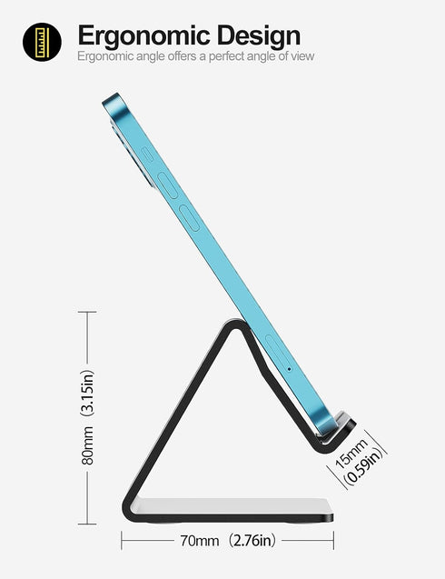 Urmust Desk Cell Phone Stand Holder Aluminum Phone Dock Cradle Compatible with Switch, for iPhone 14 13 12 11 Pro Xs Xs Max Xr X 8 7 6 6s Plus 5 5...