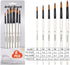 Brush Set, 4 Packs of 24 Nylon Brushes, Suitable for Professional Sets of Multi-Purpose Oil Painting Watercolor Artists, Miniature Details and Roc...