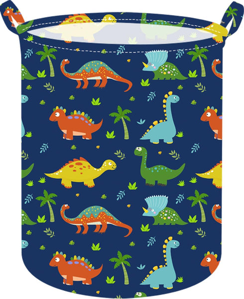 19.7 Inch Dinosaur Round Kids Laundry Clothes Hamper Dino Laundry Basket with Handles,Baby Toys Storage Organizer Bins Laundry Gift Basket for Boy...