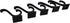 Claimed Corner Iron Scroll Coat Hooks - Wall Mounted Rustic Farmhouse Cast Iron DIY Coat Towel Hat Scarf Bag Hook - 5 Pack (Black)...