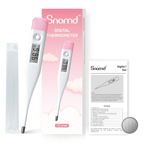 Digital Oral Thermometer for Adults and Children with LCD Display, Oral Thermometer for Baby with Fever Alarm Rectal & Underarm Use, Fast Reading ...