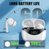A6 Wireless Earbuds 60H Playtime in-Ear Bluetooth 5.3 Headphones with LED Power Display IPX5 Waterproof Earphones Immersive Stereo Sound Deep Bass...
