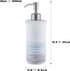 Ceramic Soap Dispenser Blue for Bathroom Kitchen Countertop, Blue and White Hand Soap Dispenser 10oz Bottle Refillable with 304 Stainless Steel Pu...