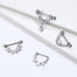 JOERICA 4 Pairs 14G Nipple Rings for Women 316L Stainless Steel Heart Teardrop Moon Star Opal Leaf CZ Barbell Nipple Rings Set Cute Nipplerings Pi...