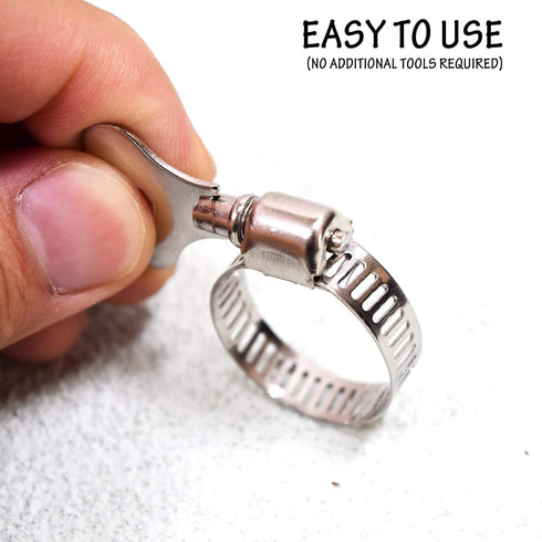 4 Pack Brass Garden Hose Connector with Stainless Steel Clamps, Garden Hose Repair Kit, Garden Hose Fittings, Fits 3/4" - 5/8" Water Hose Repair F...