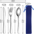 Kyraton Portable Flatware, Reusable Camping Flatware, Bento Box Flatware, Silverware For School/Work/Office/Outdoor, Dishwasher Safe, Set of 4 Pie...