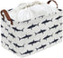 Rectangular Kids Storage Bins,Waterproof Shark Storage Basket with Lid,Boys Basket Collapsible Toy Organizer Bin with Handles for Clothes Storage,...