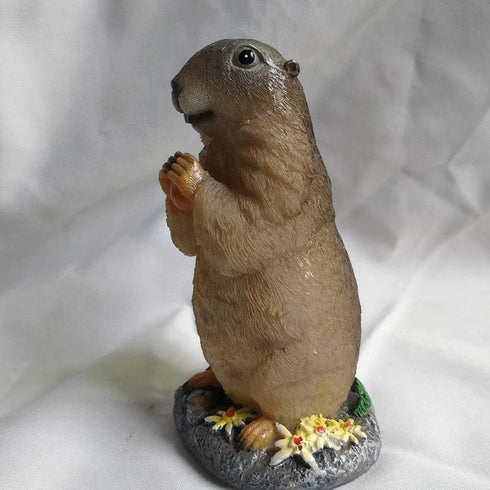 Garden Statue Lawn Ornament Animal Garden Statue Sculpture Resin Lawn Ornaments Decor Indoor Outdoor Figurines for Patio Yard and House - Marmot...