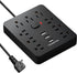 Power Strip Surge Protector with 9 Outlet 3 USB Ports, Fireproof Desktop Charging Station with Flat Plug Wall Mount 5 ft Long Extension Cords for ...