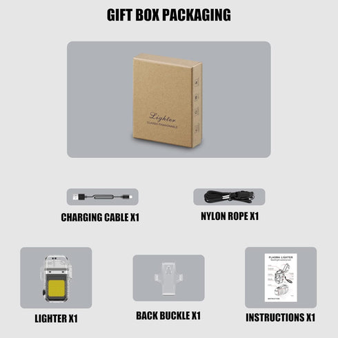 Electric Candle Lighter USB Type C Rechargeable Lighter Plasma Lighter Flameless Windproof Lighter No Butane Lighter with Outdoor Light for Campin...