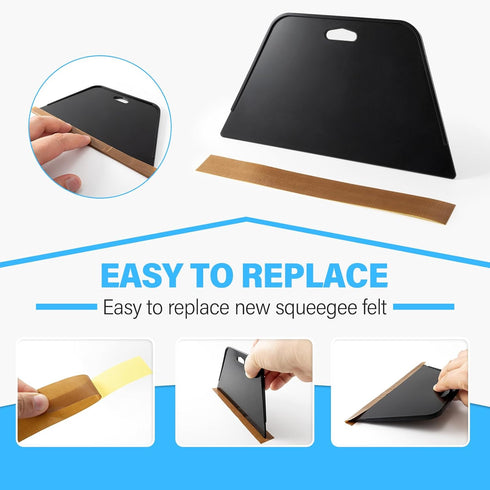 Gomake Wallpaper Smoothing Tool Wallpaper Brush Tools Kit with Felt Squeegee Craft Precision Knife for Paper Peel and Stick Wallpaper Car Wrap Vin...