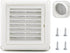 Cenipar 4" Louvered Vent Cover Dryer Exhaust Air Vent Cover with 4 Screws Stops Birds Nesting Outside Easy Installation (White)...