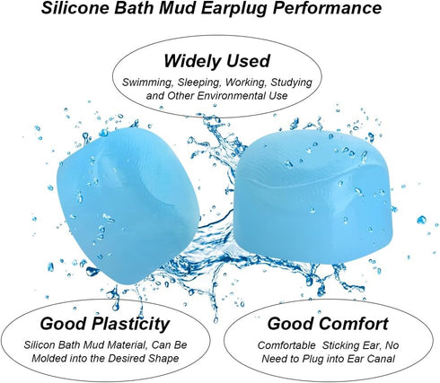 3+2 Pairs Reusable Super Soft Silicone Earplugs, Comfortable Ear Plugs That can Quickly Eliminate Noise, Suitable for Swimming, Sleeping, Snoring,...