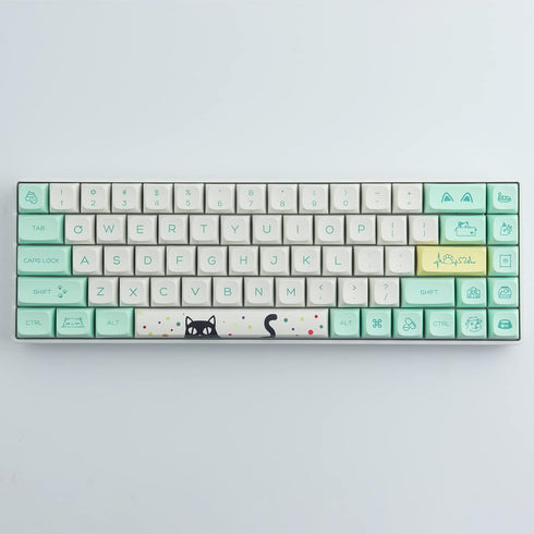 Hyekit PBT Keycaps 130 Keys Cat Keycaps Dye-Sublimation Cute Keycaps XDA Profile Custom Keycaps for Cherry Gateron MX Switches Mechanical Keyboard...