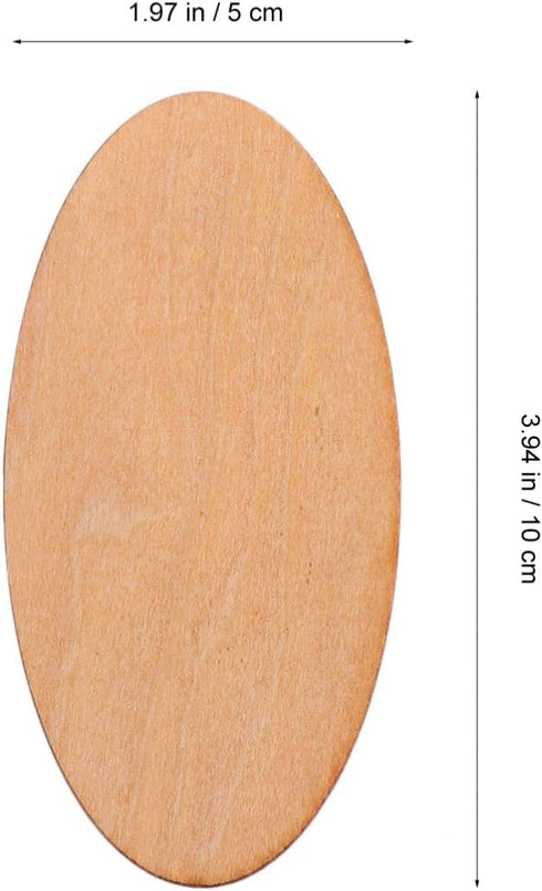 20pcs Unfinished Wood Cutouts - Oval & Round Shapes for DIY Crafts, Wedding, Christmas Ornaments & Gifts...
