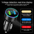 USB C Car Charger Adapter, Dual QC3.0 Ports Cigarette Lighter Car Charger, All Metal Quick Charge with LED Voltage Display, Compatible with iPhone...