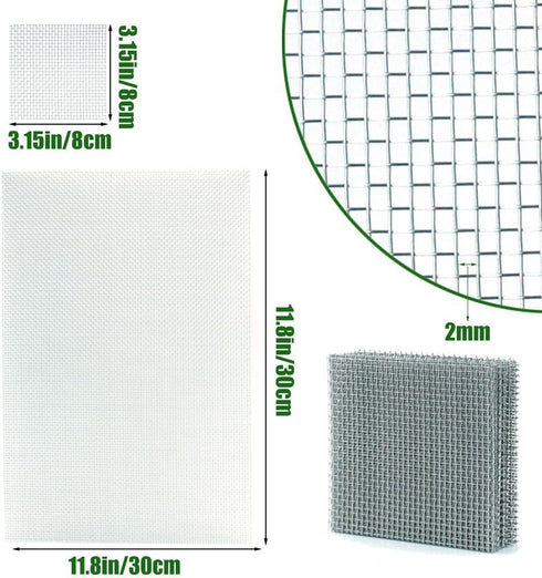 24 Pieces 3.1X3.1in (8X8cm) Aquarium Moss Mesh, 304 Stainless Steel Aquatic Moss Wall, Easy to Cut, for Fixing and Propagating Aquatic Mosses, DIY...