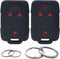 GFDesign 2Pcs Silicone 4 Buttons Key Fob Cover Remote Case Keyless Protector Compatible with Chevrolet Chevy Colorado Silverado Suburban Tahoe GMC...