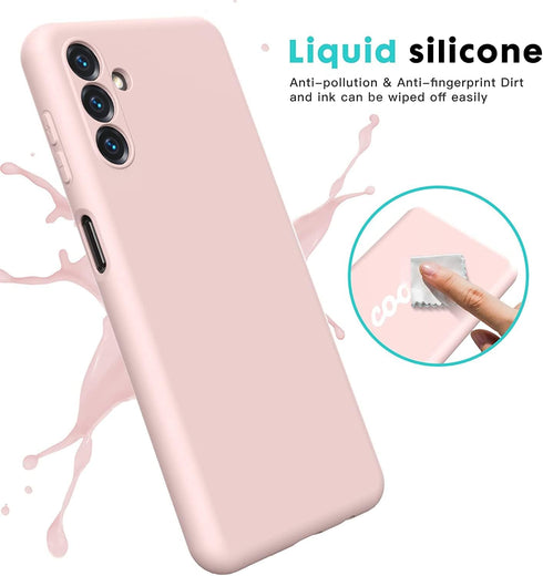 Samsung Galaxy A13 5G (Not for 4G) Case, Liquid Silicone Case with Microfiber Lining Thickening Shockproof Design Soft Gel Rubber Phone Case Cover...