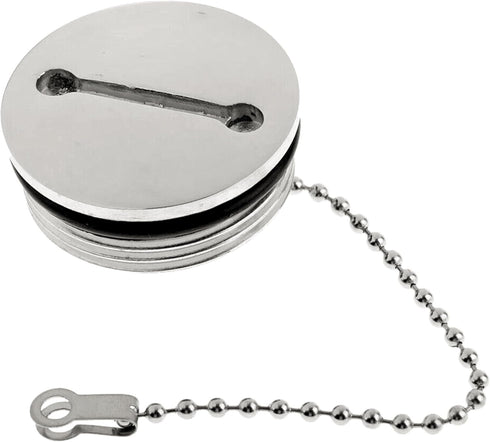 1Pack Cabin Hardware Deck Fill Cap 316 Stainless Steel Boat Accessories Boat Parts Deck Fill Replacement Cap Silver (Size: with 2" hose)...