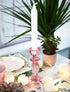 Talking Tables Boho Pink Glass Candlestick Holder Height 16cm One Size Glass Candle Holder,Large...