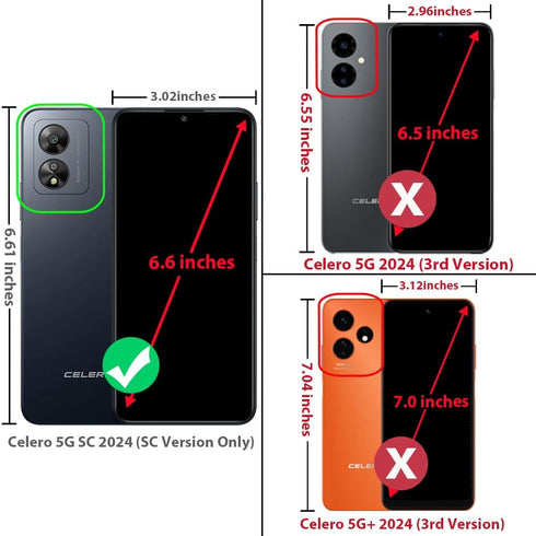 TJS Compatible for Boost Celero5G SC 2024 Case (SC Version Only), with Tempered Glass Screen Protector Magnetic Support Hybrid Shockproof Metallic...