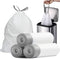Small Trash Bags 4 Gallon - 57 Count Drawstring 4 Gallon Trash Bag, Pre-separated Small Garbage Bags Bathroom Trash Bags, Unscented White 4 Gal Sm...