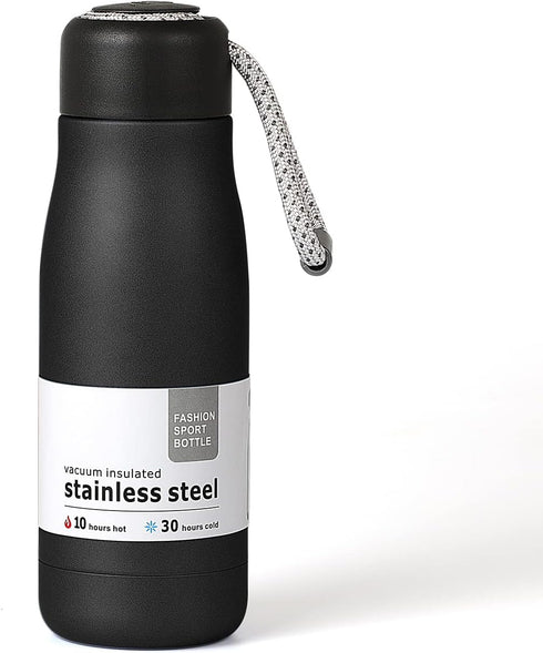 Water Bottles with Portable Lid?Hydro Insulated Thermal Flask for Hot or Cold Drinks 350ml Stainless Steel Metal Reusable Water Bottle for Kids, A...