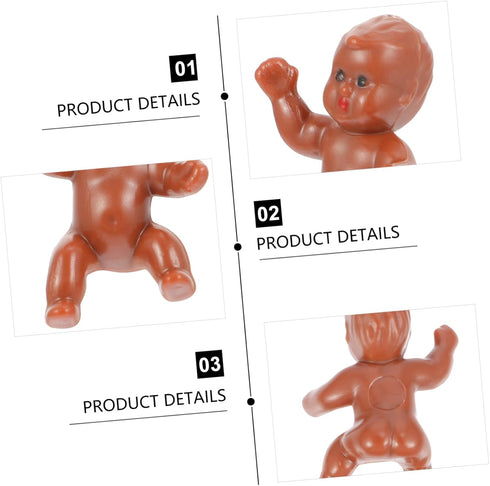 30pcs Baby Full Moon Doll Mini Baby Dolls Baby Products for Newborns Small Plastic Baby Bathing Tiny Baby Figurines Plastic Lovely Baby Statue Par...