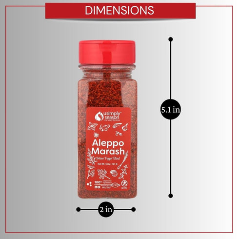 USimplySeason Red Pepper Flakes (Aleppo Marash, 5 Ounce)...
