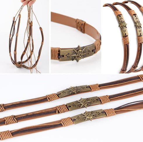Hat Bands for Cowboy Hats Retro Ethnic Handmade Decorative Jewelry Hats Accessories Clothing Belt Waist Ornaments (Skeleton)...