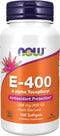 NOW Supplements, Vitamin E-400 IU, D-Alpha Tocopheryl, Antioxidant Protection, 100 Count (Pack of 1)...