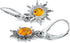 Ian and Valeri Co. Amber Sterling Silver Sun Earrings...