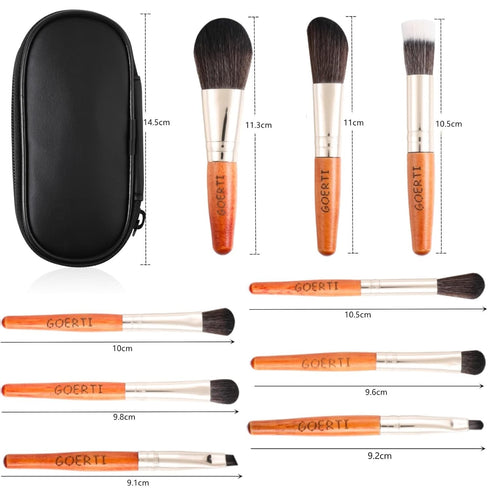 Travel Makeup Brush Set, Mini Makeup brushes with Storage Bag Foundation Powder Concealers Contour Blush Eye Shadows Makeup Brush Set 9pcs With Bo...