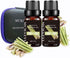 Lemongrass Essential Oil Sets Gifts Set Refills Air Freshener, Essential Oils for Diffuser for Home and Scented 2 Pack x10ml...