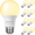 DEWENWILS 8-Pack A19 LED Light Bulb, 760LM, 3000K Soft Warm Light Bulb, Energy Saving 9W(60W Equivalent) LED Bulb, E26 Medium Screw Base, Non Dimm...