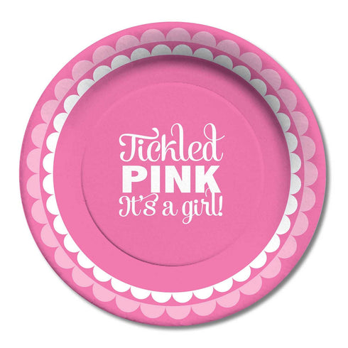 C.R. Gibson Decorative Paper Dinner Plates, Easy Clean Up, Measures 10.5" - Tickled Pink, 8 Count...